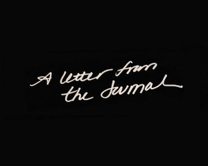 A Letter from the Journal