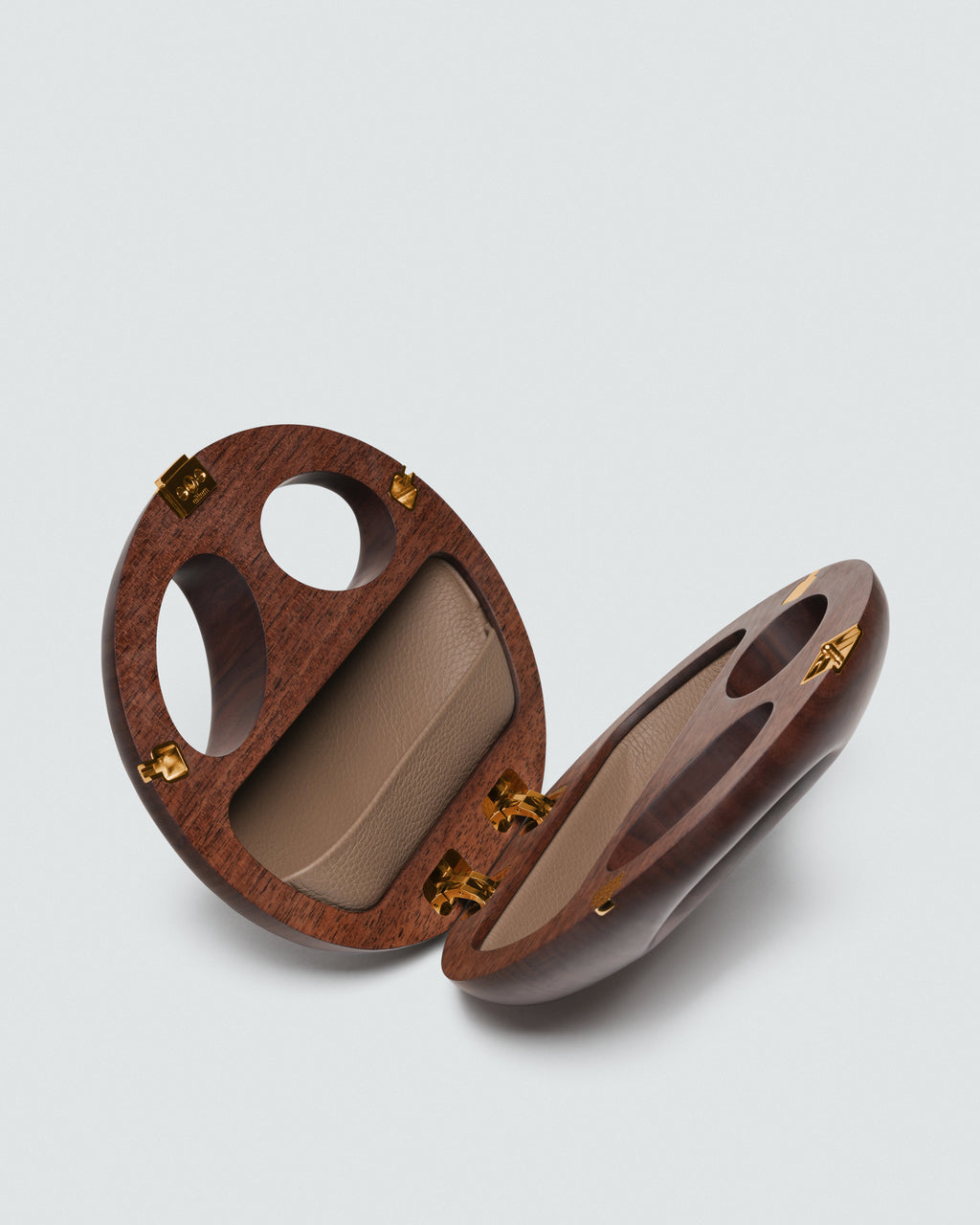 Petite Owl in Woodgrain with Gold