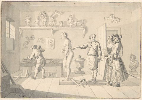 Image Credit: The MET; "Sculptor Receiving Visitors in his Studio"; Nicolaas Aartman; 1728-93